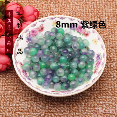 【芊雅饰品厂家直销8mm圆珠四会玉器散珠翡翠B货珠子云南七彩玉石促销批发8MM】四会市东城区芊雅饰品店 - 产品库