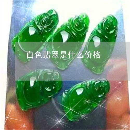 唏嘘,白色翡翠是什么价格 白色的翡翠长什么样子 今日 翡玉专栏